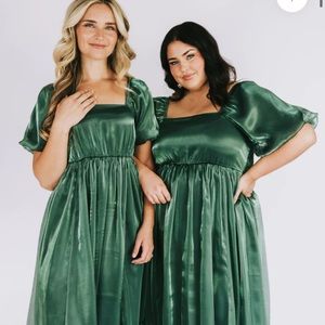 One loved babe Different life dress in emerald